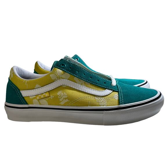 NWT VANS Skate Old Skool Sneaker Aloha Marine Gold Size Men's 9.5 VN0A5FCB3LA - Picture 2 of 7